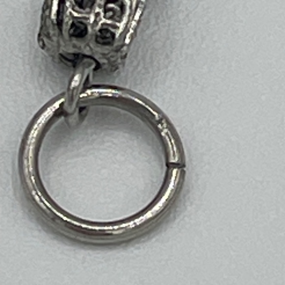 60" Silver Tone Mesh Necklace With Textured Bead Accents - Picture 11 of 11